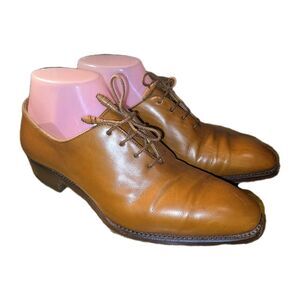 CARMINA CORDOVAN 7US 1560 Hills Distressed Handmade Brown Leather Lace Up Shoes